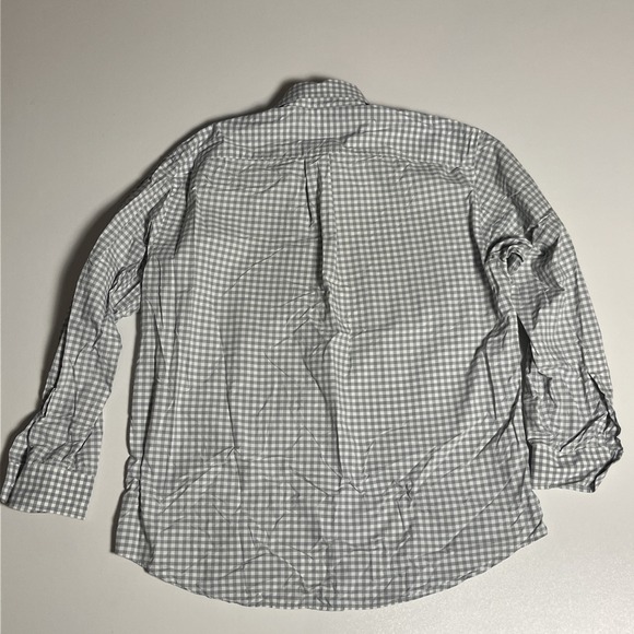 Vineyard Vines Performance Classic Fit Murray Shirt Sz L Gray Gingham Button Top - Picture 7 of 7